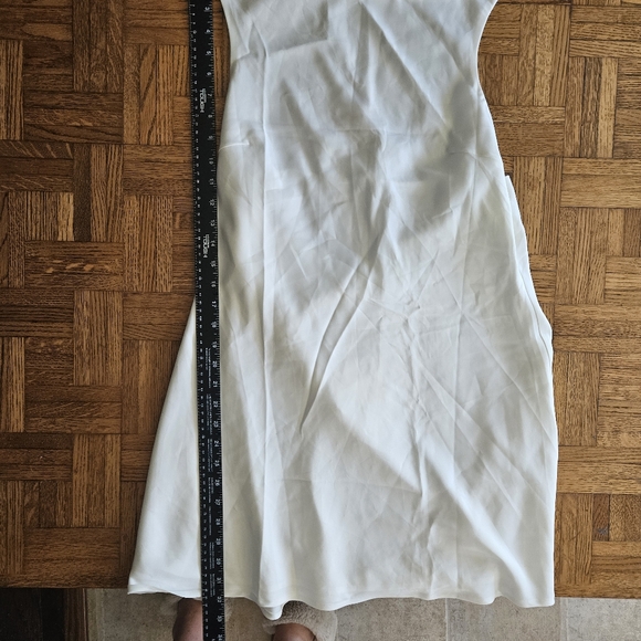 Peppermayo Ezra Satin‎ Mini Dress White Us Size 10 Open Back Halter Top - Picture 4 of 9